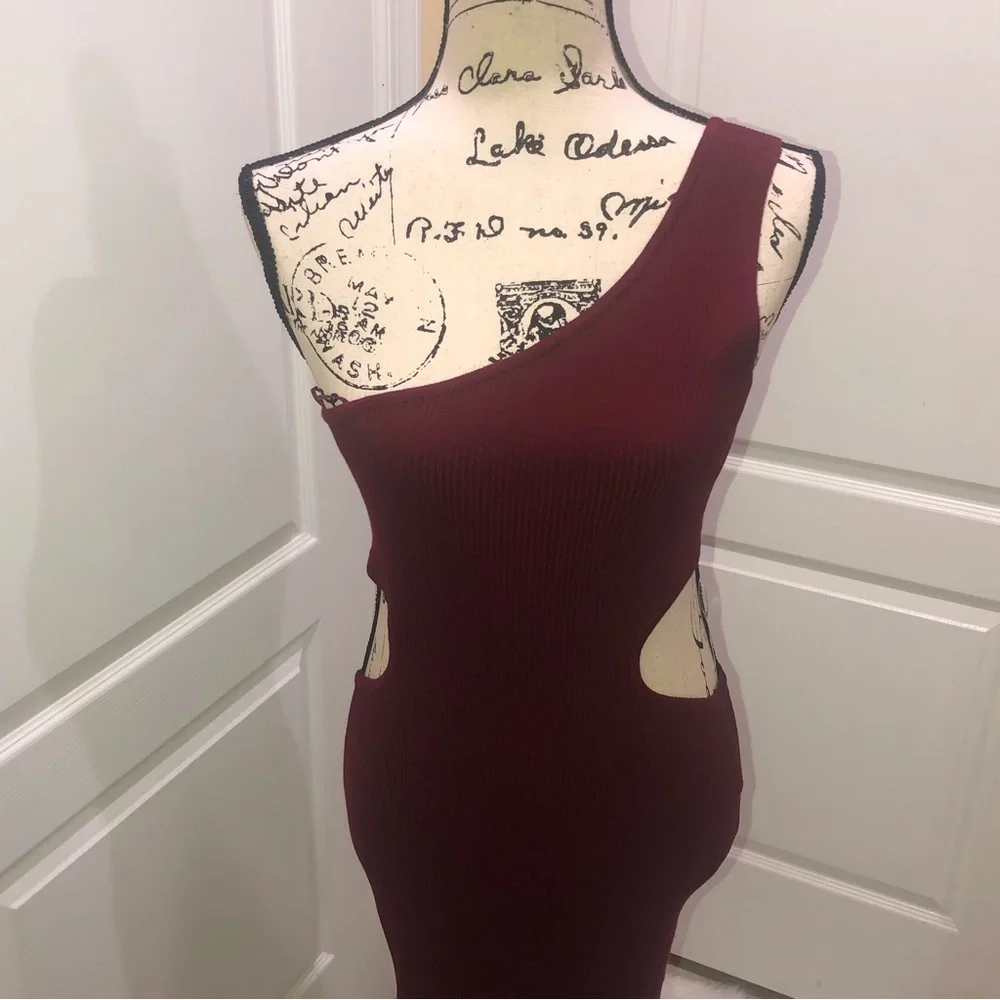 One Shoulder Sweater Dress- size large- NWT $35 - Picture 2 of 7